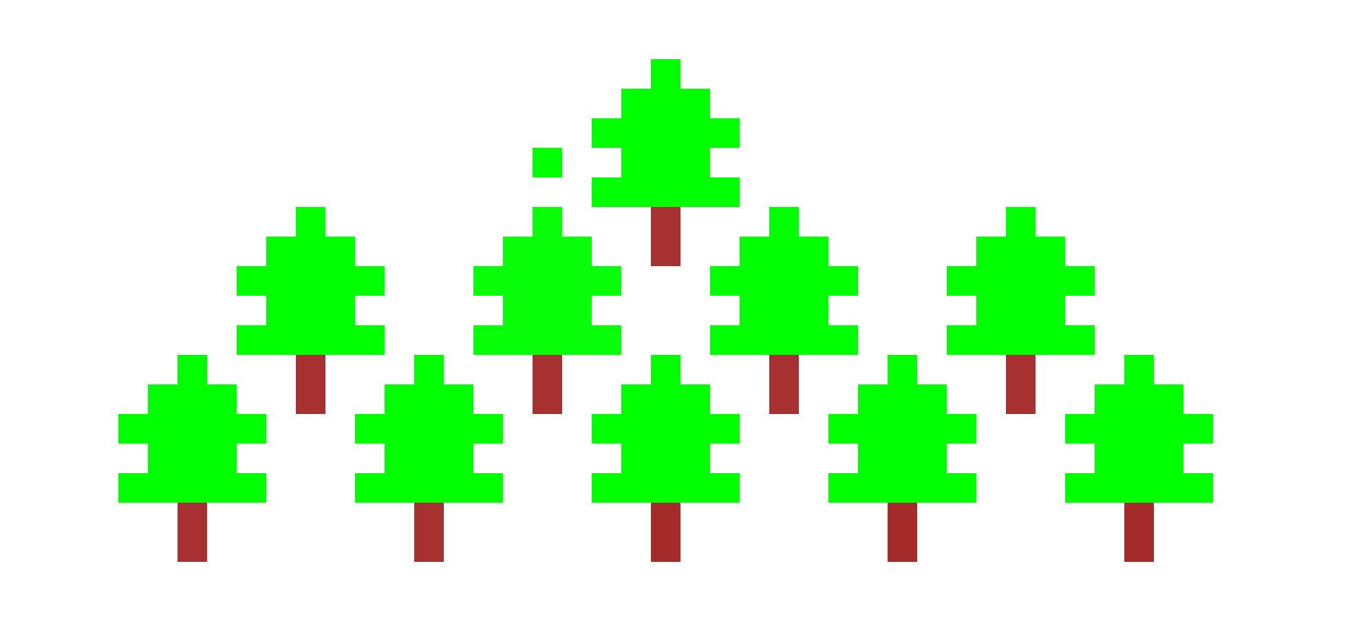 New York City Trees, pixel art by canadian person