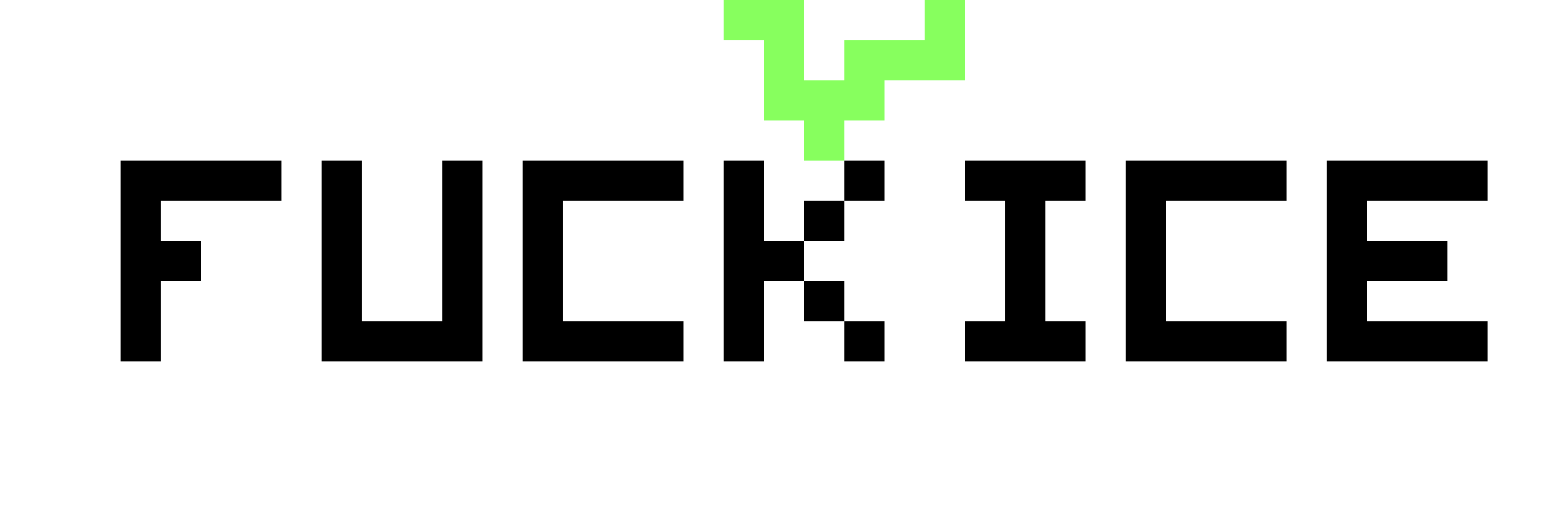 Fuck ICE, pixel art by Happy Ninja