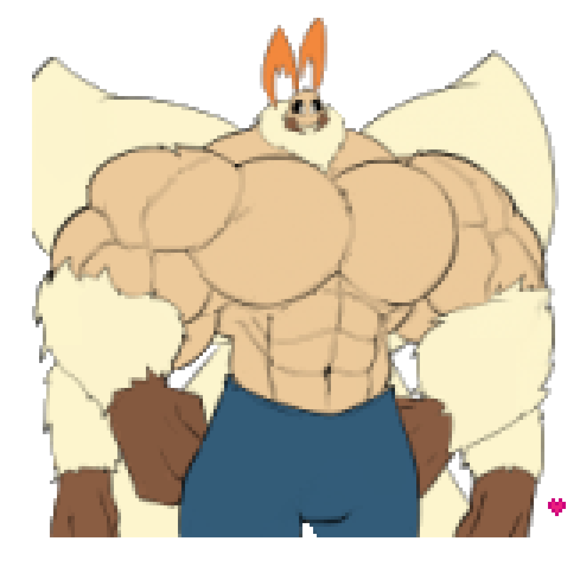 Buff moth, pixel art by Dakar